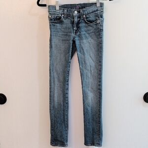 7 For All Mankind Mid Blue Straight Leg Jeans, Size Girls 10